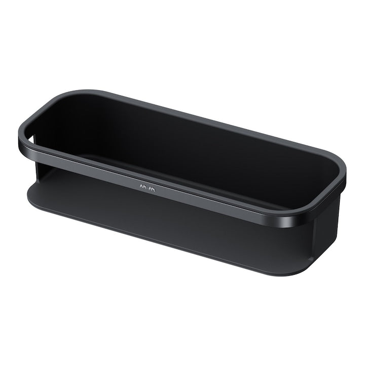 Etajera baie din metal si plastic AM.PM Func A8F53122, finisaj negru mat, un raft, 30 x 12.3 x 7 cm
