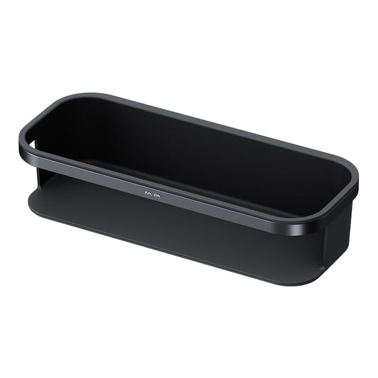 Etajera baie din metal si plastic AM.PM Func A8F53122, finisaj negru mat, un raft, 30 x 12.3 x 7 cm
