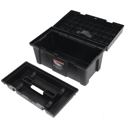 Cutie pentru scule, Patrol, din plastic, semiprofesional, sistem de inchidere din plastic rezistent, tavita detasabila pentru: cuie, dibluri, suruburi, transport usor, 580 x 285 x 295 mm
