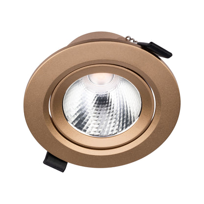Spot LED incastrat PT 08 70429, 10W, lumina neutra, orientabil, auriu mat