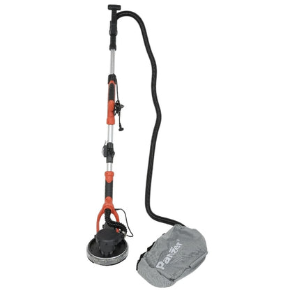 Slefuitor pentru pereti / masina de slefuit gips carton, Panzer, pliabil, 750 W, 1700 rpm, Dimensiuni hartie de slefuire Velcro 225 mm, cu iluminare LED, cu valiza si sac colector, 10 kg, 90 dB