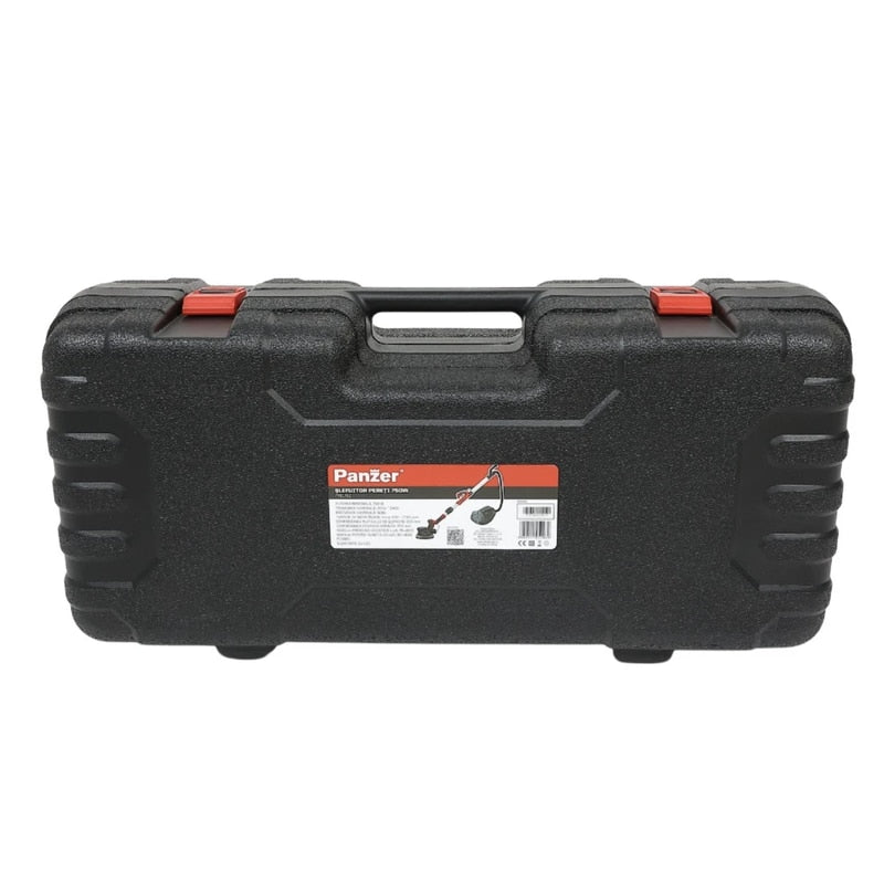 Slefuitor pentru pereti / masina de slefuit gips carton, Panzer, pliabil, 750 W, 1700 rpm, Dimensiuni hartie de slefuire Velcro 225 mm, cu iluminare LED, cu valiza si sac colector, 10 kg, 90 dB
