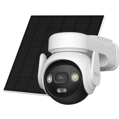 Camera de supraveghere smart, IP 66, inteligenta IMOU SIM 4G si panou solar, 5MP, QHD, Pan Tilt, microfon, difuzor, alb, exterior, 360 grade, 512gb max