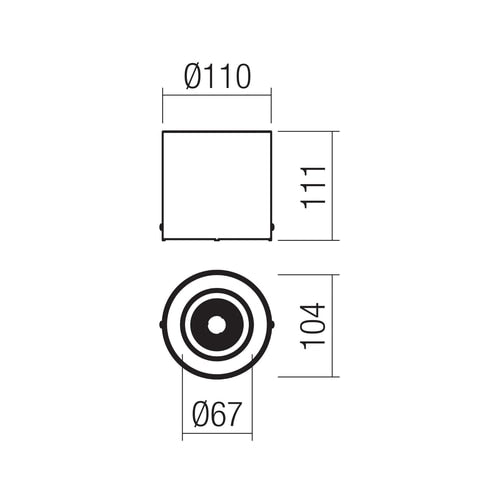 Spot LED aparent, 10 W, 1270 lm, lumina neutra, orientabil, auriu mat, 220V, 11.1 cm inaltime, rotund