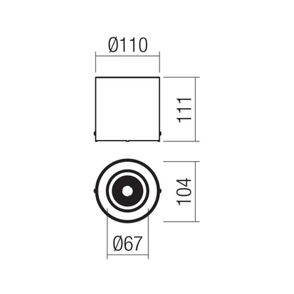 Spot LED aparent, 10 W, 1270 lm, lumina neutra, orientabil, auriu mat, 220V, 11.1 cm inaltime, rotund