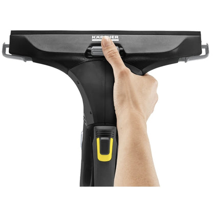 Aspirator geamuri Karcher, aspirare umeda, acumulator, 0.1 l, negru, acumulator 3 ore incarcare, 35 min functionare, compact, silentios, 10W, 230V, 1.2 kg, 12.5 x 28 x 32.5 cm