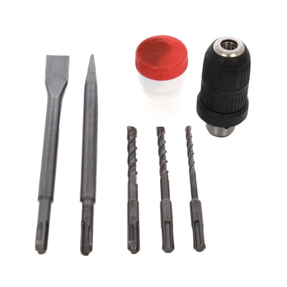 Ciocan rotopercutor Panzer, 800 W, cu cablu, 1300 rpm, SDS plus, cu valiza, mandrina rapida, 3 burghie, 1 dalta si 1 spit