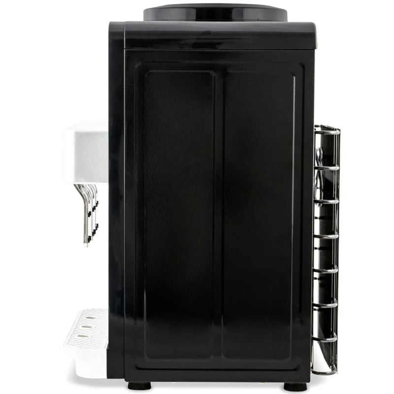 Dozator de apa Zass, putere incalzire 550 W, putere racire 50 W, indicatoare LED pentru apa calda si rece, termostat automat, negru, bidon superior 11 / 19 l, silentios, simplu, tava colectare apa