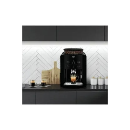 Espressor cafea Krups Picto Arabica, automat, rasnita incorporata, cafea boabe, 15 bar, 1450 W, capacitate 1.7 litri, ofera cafea sau espresso, 3 temperatui, 3 intensitati negru, cablu 1m, 220 V