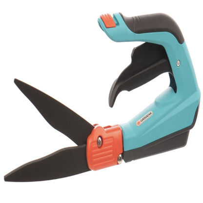 Foarfeca rotativa pentru iarba, gazon, taierea usoara si exacta, pentru zonele inaccesibile, taiere rotativa 360 grade, dreptaci si stangaci, pentru o singura mana, Gardena Comfort, otel, 350 g