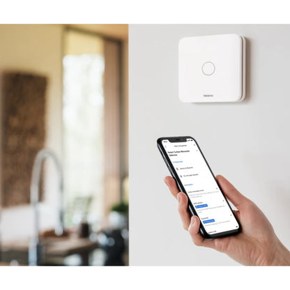 Detector monoxid de carbon Netatmo, alarma 85 db, Wi-Fi, alimentare baterii, alb, rezista de la -10 la +40 grade, 85 dB, Baterii incluse durata 10 ani, 3V, include suport perete, 2 suruburi, 2 ancore