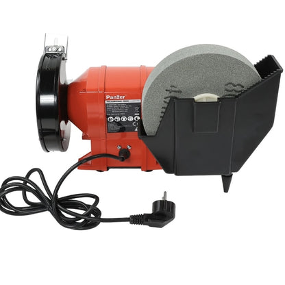 Polizor de banc Panzer, 250W, 2950rpm, 150mm, polizare uscata si umeda, scut de protectie pentru ochi, ideal pentru ascutirea cutitelor, daltilor si altor scule de taiere, 230V, ventilare racire