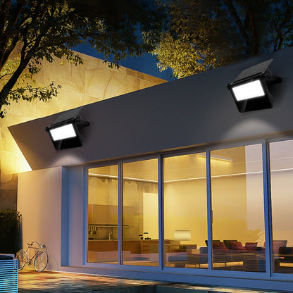 Proiector solar cu LED Hoff, 10W, 1100lm, lumina rece, cu senzor de miscare, negru, IP65, exterior