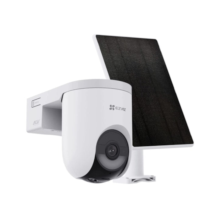 Camera de supraveghere EZVIZ CS-HB8c/SP, 4MP, panou solar 5W, alb, exterior, IP65, Pan/Tilt