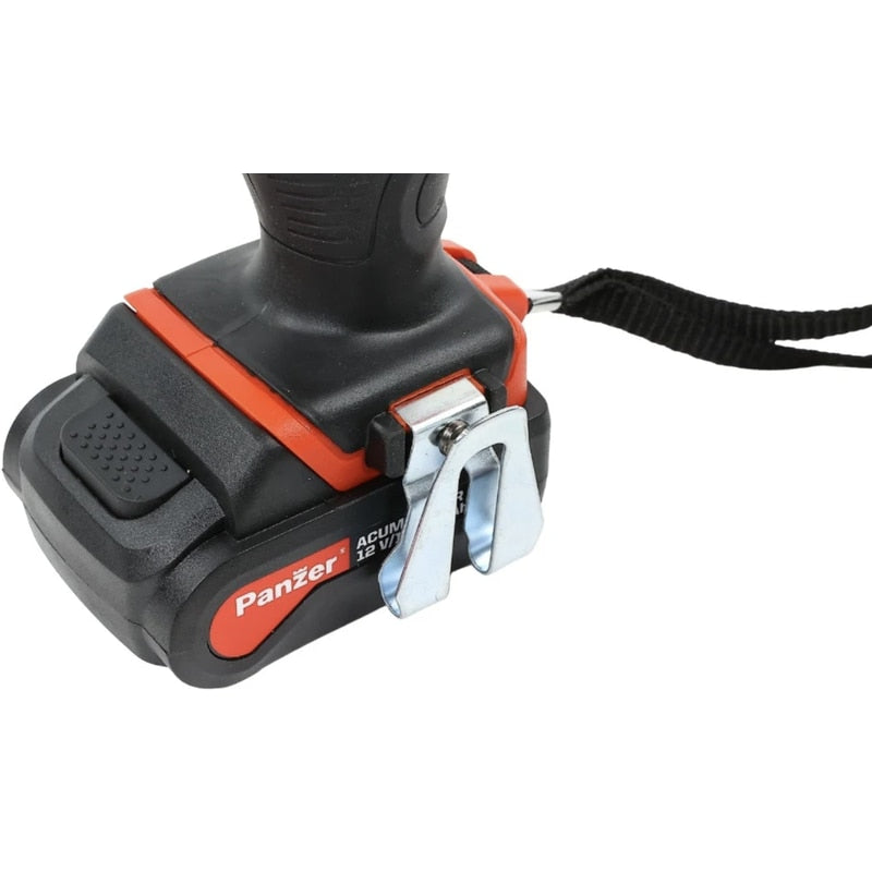 Masina de gaurit si insurubat, 2 acumulatori, 12V, 1.3Ah, Panzer, 1350rpm, mandrina rapida, cu valiza, 2 biti de insurubare, incarcator, Functionare stanga, dreapta, 27 Nm, deschidere mandarina 10 mm