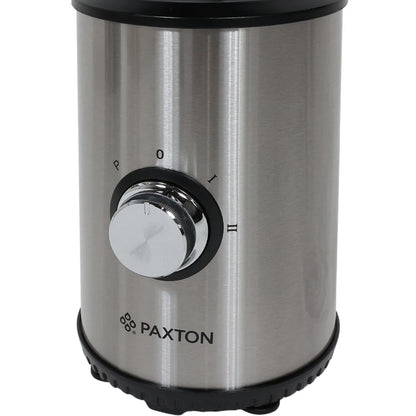 Blender, Paxton, 350 W, 2 trepte de viteza, 0.6 litri, functie Pulse, lama inox, include 2 recipiente sport to go, 2 capace etanse pentru baut argintiu, antialunecare, 1.3 kg, cablu 0.8 m, 230V