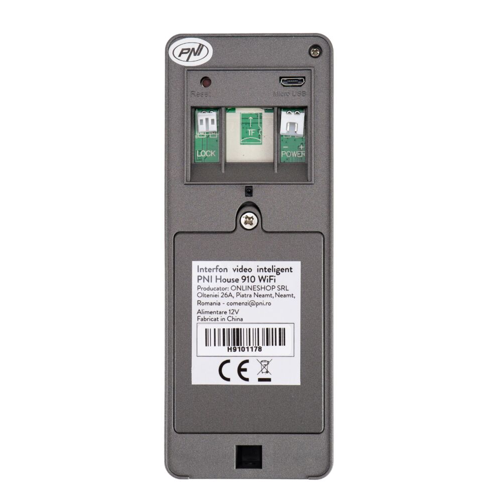 Interfon video inteligent PNI House 910 WiFi HD, P2P, iesire yala, aplicatie dedicata Tuya Smart, integrare in scenarii si automatizari smart cu alte produse compatibile Tuya